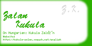 zalan kukula business card